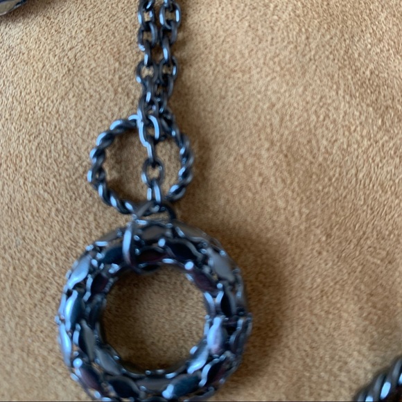 Jewelry Set Silver tone Necklace,Bangles,Earrings. - Picture 7 of 7